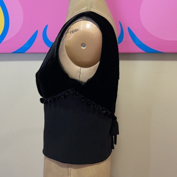 Moschino Cheap and Chip Black Velvet Tassel Top - Picture 11 of 15